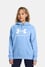 Under Armour Kadın Kapüşonlu Yaka Büyük Logo Baskılı Mavi Sweatshirt 1379501-465