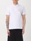 Versace Erkek Polo Yaka Kol ve Yaka Ucu Şerit Detaylı Beyaz-Altın Polo Yaka T-Shirt 78GAGT00CJ01T-G03