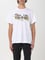 Versace Erkek Bisiklet Yaka Kısa Kol Versace Yazı ve Desenli Beyaz T-Shirt 78GAHC05CJ01C-G03