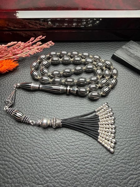 Beyzi Model 16 Lı Gümüş Yarma İşlemeli Erzurum Oltutaşı Tesbih
