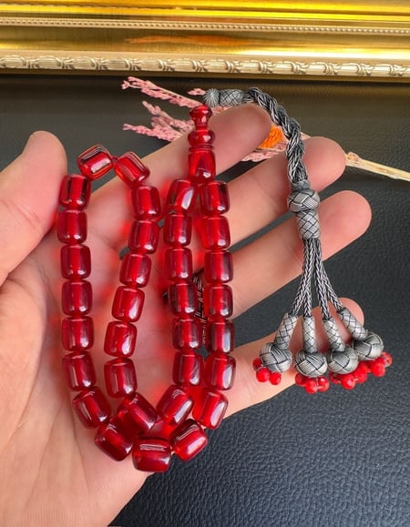Kapsül Model Ateş Kehribar Tesbih