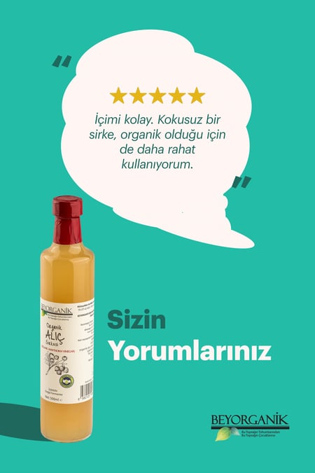 Organik Alıç Sirkesi 500ml   (PESTİSİT ANALİZLİ)
