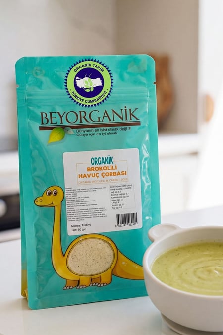 Organik Brokolili Havuç Çorbası 50gr         10 Dakikada Hazır      (PESTİSİT VE AFLATOKSİN ANALİZLİ) 