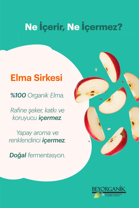 Organik Elma Sirkesi 500ml (PESTİSİT ANALİZLİ)