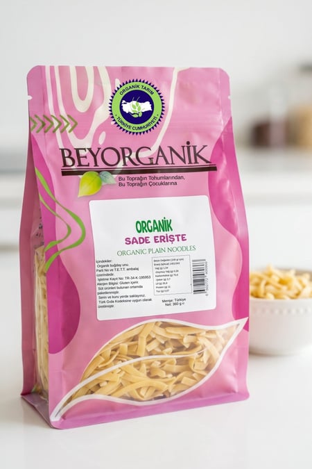 Organik Erişte 360gr (PESTİSİT ANALİZLİ)