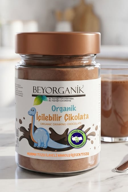 Organik İçilebilir Çikolata 170 gr (Hurma Tozu İlaveli )
