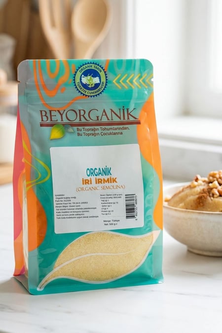 Organik İri İrmik 500gr