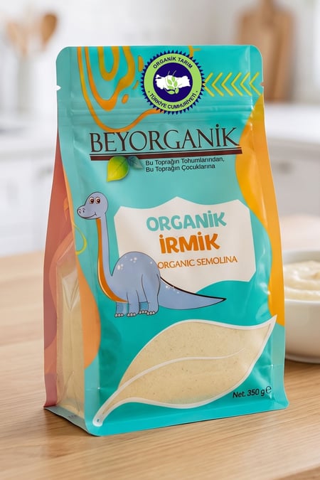 Organik İrmik 350gr (PESTİSİT VE AFLATOKSİN ANALİZLİ)