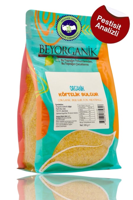 Organik Köftelik Bulgur 500gr    (Pestisit ve Aflatoksin Analizli) 
