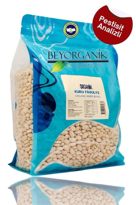 Organik Kuru Fasulye Çalı 2,5kg  (PESTİSİT VE AFLATOKSİN ANALİZLİ) 