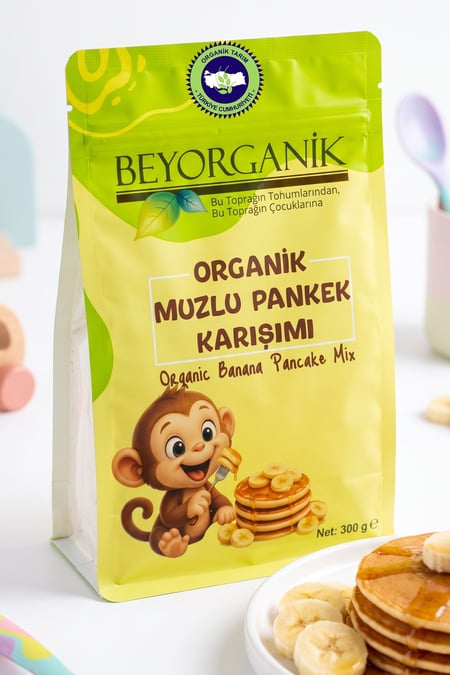 Organik Muzlu Pankek Karışımı 300 gr  (PESTİSİT VE AFLATOKSİN ANALİZLİ)