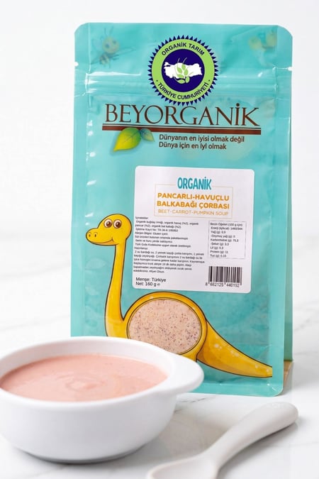 Organik Pancarlı Havuçlu Bal Kabağı Çorbası 160gr     (PESTİSİT VE AFLATOKSİN ANALİZLİ) 