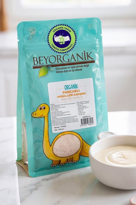 Organik Pancarlı Muhallebi Karışımı 160gr +6 ay (PESTİSİT ANALİZLİ)