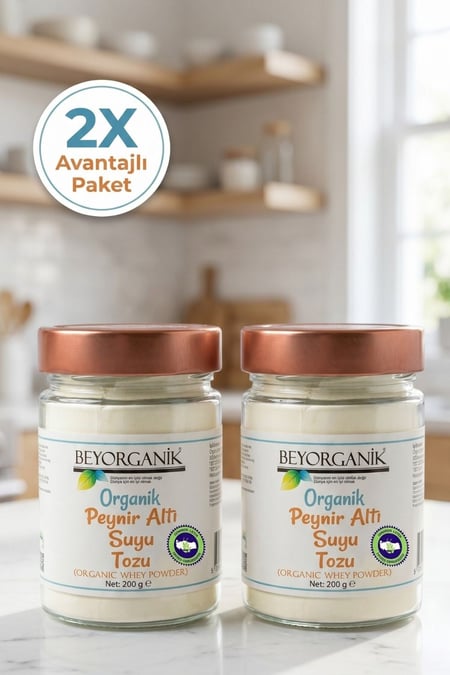 Organik Peynir Altı Suyu Tozu 200gr (PESTİSİT ANALİZLİ) 2'li