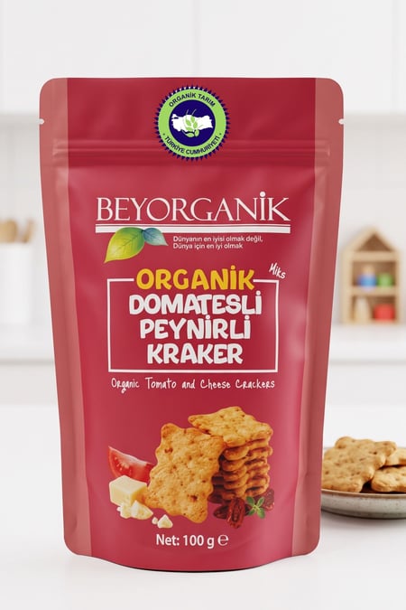 Organik Peynirli Domatesli Kraker Miks 100gr (PESTİSİT ANALİZLİ)