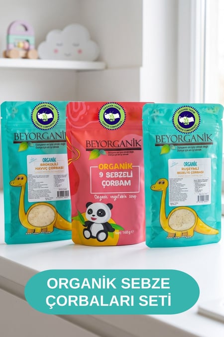 Organik Sebze Çorbaları Paketi 3'lü 50gr    (Pestisit ve Aflatoksin Analizli)