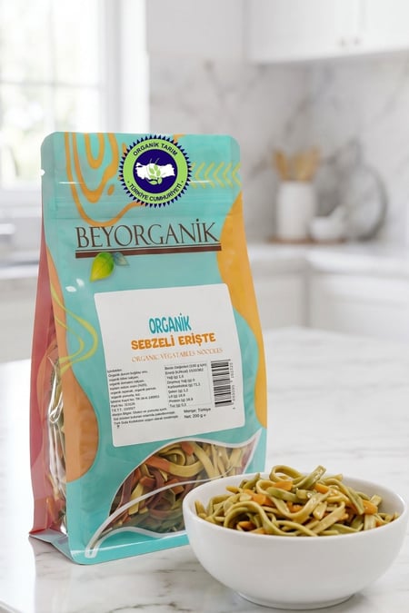 Organik Sebzeli Erişte 200gr