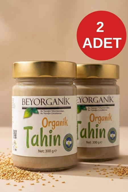 ORGANİK Tahin 300gr 2'li (SALMONELLA ve PESTİSİT ANALİZLİ)