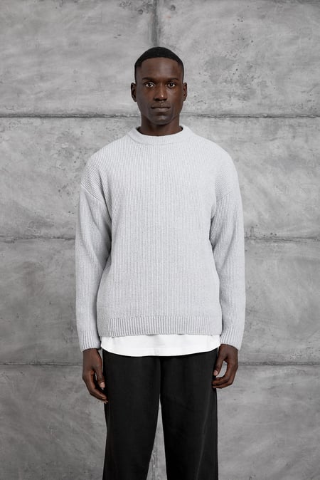 Gri DP BİSİKLET YAKA TRİKO SWEATSHIRT