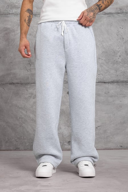 Gri ŞARDONLU KUMAŞ BASİC  BAGGY EŞOFMAN ALTI