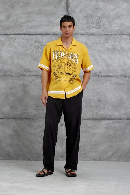 Hardal FearLess Baskılı Oversize Gömlek