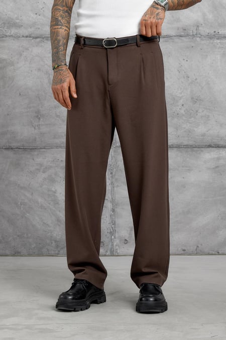 Kahverengi JGGR BAGGY KUMAŞ PANTOLON