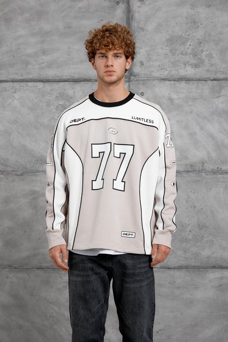 Krem 77 NUMARA OVERSİZE SWEATSHİRT