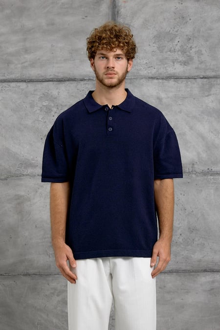 Lacivert DP YAKA DÜĞME POLO TSHIRT