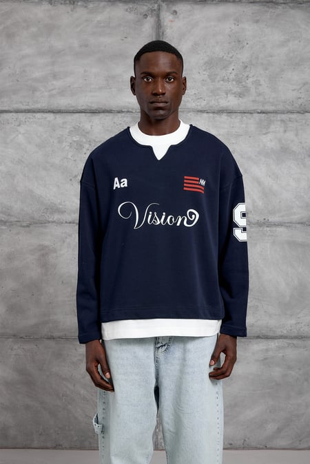 Lacivert NMRC RAKAMLI OVERSIZE SWEATSHIRT