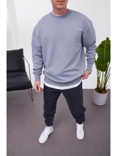 Nomarc Basic Pamuk Gri Sweatshirt
