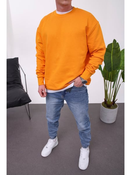 Nomarc Basic Pamuk Turuncu Sweatshirt