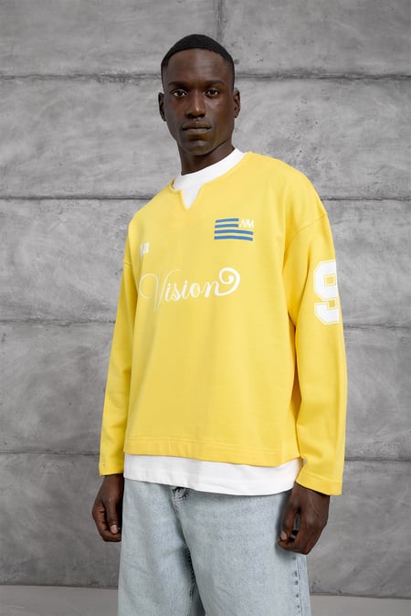 Sarı NMRC RAKAMLI OVERSIZE SWEATSHIRT