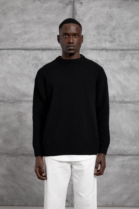 Siyah DP BİSİKLET YAKA TRİKO SWEATSHIRT