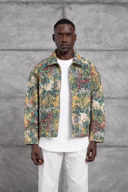 Yeşil DESENLİ OVERSIZE CEKET