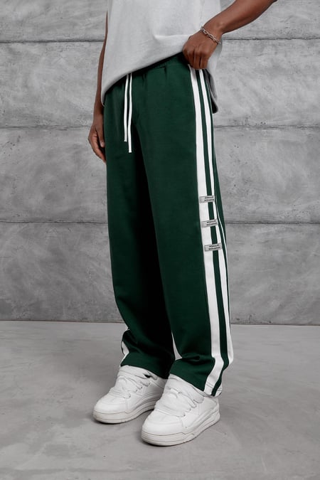 Yeşil ETİKET DETAYLI BAGGY EŞOFMAN ALTI