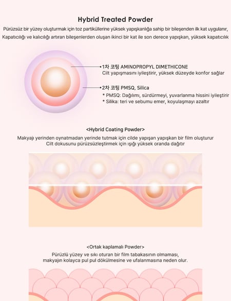 Hybrid Treated Powder çift kaplama teknolojisi diyagramı