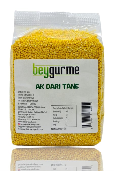 BEYGURME Ak Darı Tane 500gr (PESTİSİT VE AFLATOKSİN ANALİZLİ) görseli.