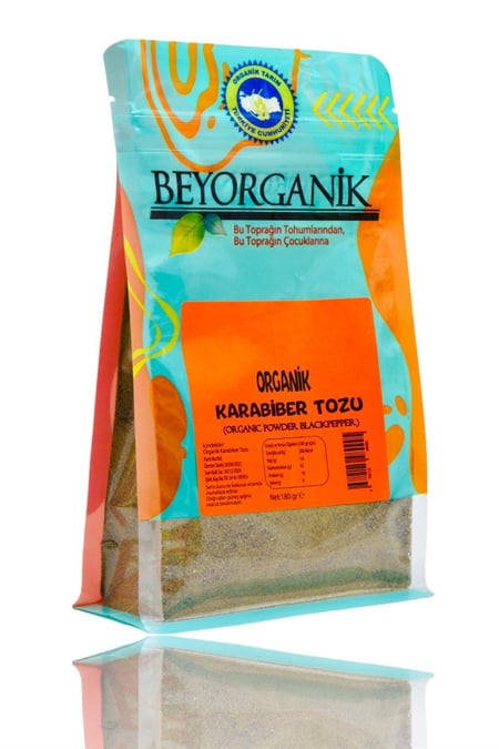 Organik Karabiber Tozu 180gr görseli.