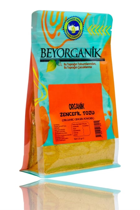 Organik Zencefil Tozu 125gr görseli.