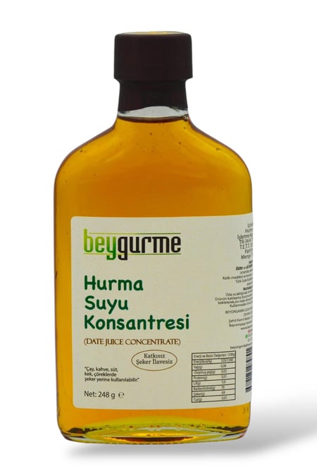 Hurma Suyu Konsantresi tatlandırıcı hurma Suyu 245gr (PESTİSİT VE AĞIR METAL ANALİZLİ)
görseli.