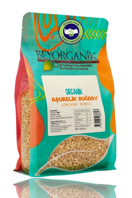 Organik Aşurelik Buğday 500gr (PESTİSİT VE AFLATOKSİN ANALİZLİ)
görseli.