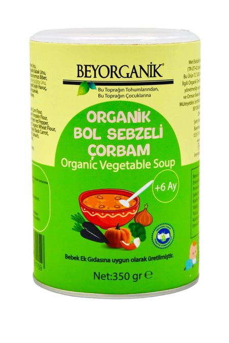 Bebek Ek gıdası Organik Bol Sebzeli Çorbam +6ay (PESTİSİT VE AFLATOKSİN ANALİZLİ)
görseli.
