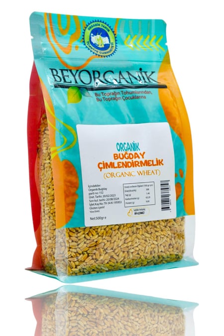 Organik Buğday 500gr (Pestisit ve Aflatoksin Analizli) görseli.