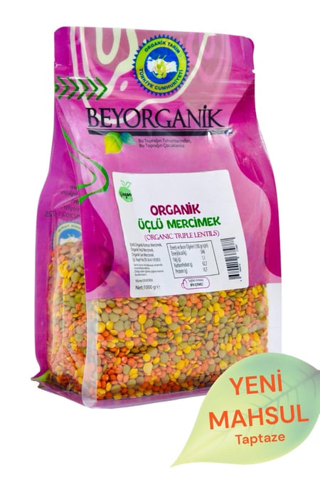 Organik Tahıl Karışımı Anadolu ÜÇLÜ 1kg (Pestisit ve Aflatoksin Analizli)
görseli.