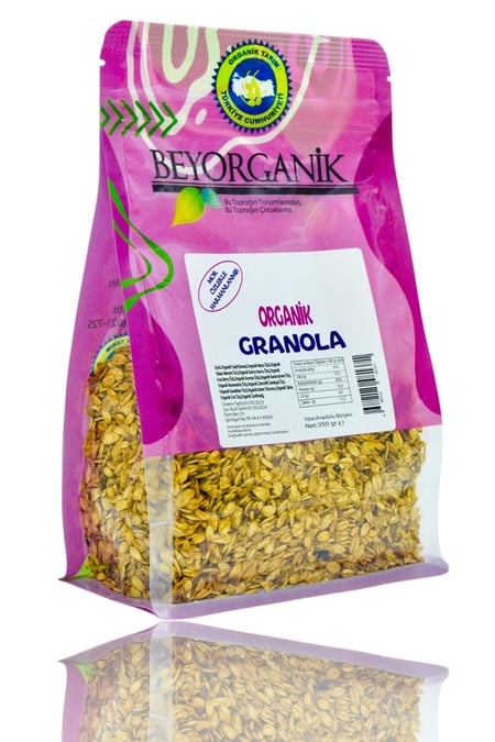 Organik Granola 350gr Mor Özlerle Harmanlanmış (PESTİSİT VE AFLATOKSİN ANALİZLİ)
görseli.