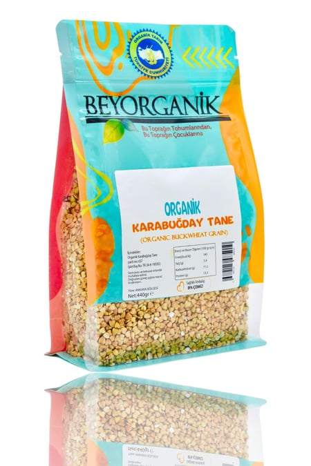Organik Karabuğday Tane 440gr (PESTİSİT VE AFLATOKSİN ANALİZLİ) görseli.