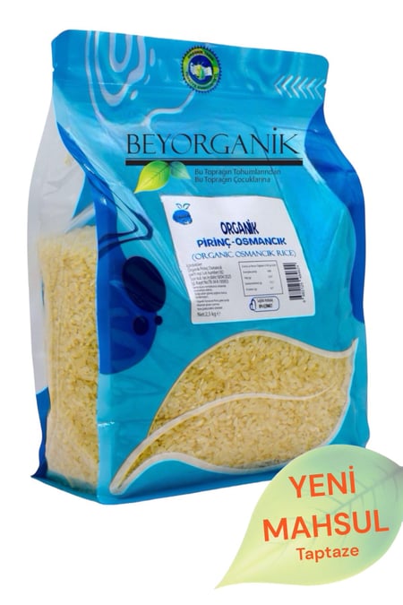 Organik Pirinç Osmancık 2,5kg (PESTİSİT VE AFLATOKSİN ANALİZLİ) görseli.