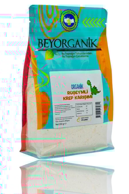 Organik Ruşeymli Krep Karışımı 200gr +8ay (Pestisit ve Aflatoksin Analizli) görseli.