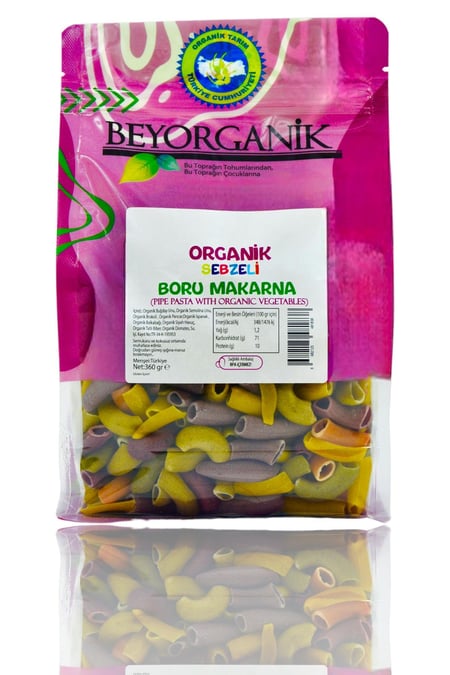 Organik Sebzeli Boru Makarna %35 Sebzeli 360gr (PESTİSİT VE AFLATOKSİN ANALİZLİ)
görseli.