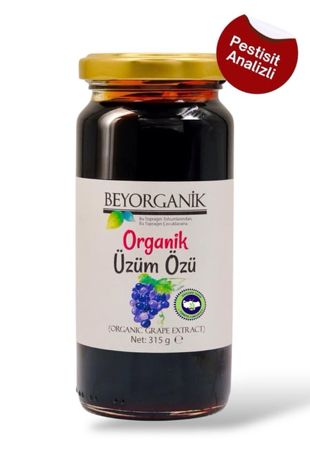 Organik Üzüm Özü 315 gr (PESTİSİT VE AĞIR METAL ANALİZLİ)
görseli.
